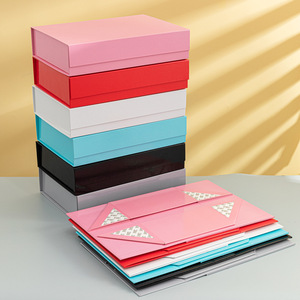 Wholesale Multi-color <b>Book</b> Shaped Cardboard Rigid Lid Foldable Paper Magnetic Folding Paper Gift Packaging <b>Box</b> with Bow Ribbon - Product Image 2