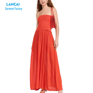 Abito personalizzato per donna abiti firmati eleganti da donna scivolati Casual lungo <span class=keywords><strong>senza</strong></span> <span class=keywords><strong>spalline</strong></span> - Product Image 2