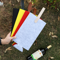 Vente en gros Porte-bière portable en feutre Sac fourre-tout personnalisé pour le vin rouge pour les fêtes Camping Divertissement en plein air