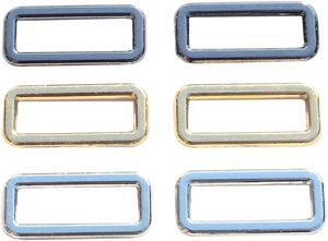 Pcs Inch <b>Thin</b> Belt Bag Die Cast Rectangle <b>Ring</b> Buckles Webbing Strap Loops Adjuster Square Buckle In Color - Product Image 2