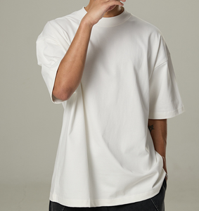 T-shirt col montant 350G épais, style européen et américain, personnalisable, décontracté et sportif, unisexe - Product Image 6