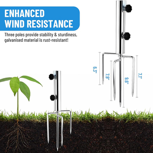 Jh-mech starlink Gen 3 mặt đất cực gắn Kit 10ft có thể điều chỉnh thép không gỉ gắn khung nhiệm vụ nặng nề cực gắn ăng-ten - Product Image 2