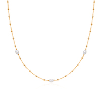 Collier en argent sterling 925 avec perle d'eau douce, fait main, bijoux personnalisés, plaqué rhodium pour femmes