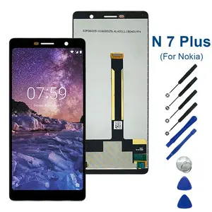 Mobile Phone LCDs for Nokia 7 Plus Display with Touch Assembly black color for Nokia 7 Plus LCD Screen