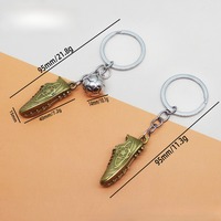 Porte-clés 3D en alliage en forme de crampon de football, mini pendentif chaussure de foot, ballon de football en métal, accessoire de sac à dos, cadeau pour garçons