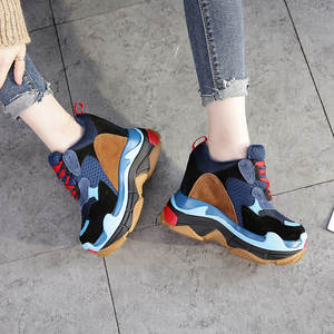 Nuove scarpe da ginnastica con plateau primavera autunno che aumentano di spessore Sole tacchi alti tacchi alti scarpe da corsa Casual stringate da donna - Product Image 3