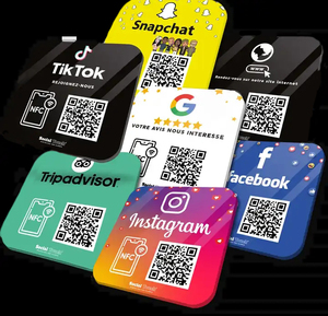 Printable <strong>Goog</strong>-le Review Card NFC213 Epoxy Tap TikTok/Facebook Card for Restaurant - Product Image 6