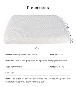 2025. Gran oferta, almohada de <span class=keywords><strong>Gel</strong></span> con forma de contorno, almohada de cuello de espuma viscoelástica clásica con <span class=keywords><strong>Gel</strong></span> de refrigeración para dormir - Product Image 4