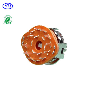 Mẫu miễn phí kim loại vòng trục 25mm 1 cực 3 vị trí 4 vị trí <span class=keywords><strong>12</strong></span> vị trí Điện áp Selector <span class=keywords><strong>Alpha</strong></span> rs25 chuyển đổi quay - Product Image 4