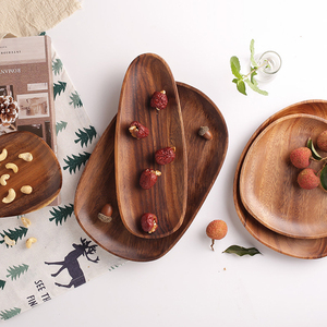 Juego de Bandejas de Madera de Acacia para Alimentos con Logo Personalizado Plato para Servir Bandeja para Taza de Té Café o Decoración con Velas - Product Image 5