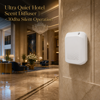 Diffuseur de parfum d'hôtel ultra-silencieux en gros, désodorisant en PP pour grands espaces (300 mètres cubes), alimenté par batterie