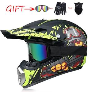 新しいモダンなABSオフロードフルフェイスクロスヘルメットデュアルバイザークイックリリース閉鎖レーススタイルグラフィックデザインオールシーズン - Product Image 5