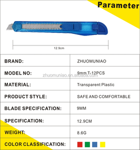 <span class=keywords><strong>Petit</strong></span> 9Mm Transparent En Plastique Art Artisanat Passe-Temps Bureau Papier Peint Cutter <span class=keywords><strong>Couteau</strong></span> Utilitaire pour Papier Échantillon Gratuit - Product Image 4
