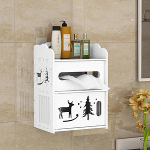 Portarotolo da Parete per Carta Igienica, Scatola Portarotolo a Doppio Strato, Contenitore per Carta Igienica con Pompa, Scaffale da <span class=keywords><strong>Bagno</strong></span> - Product Image 3