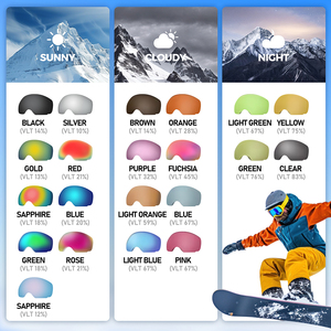 定制型 UV400 防雾滑雪镜，带可调节带子，适合所有头围尺寸，适合运动和户外活动 - Product Image 6