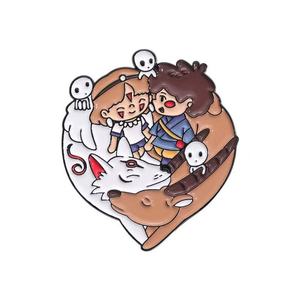 Usine en gros mignon dessin animé doux émail broches broche en métal <span class=keywords><strong>Ghibli</strong></span> Anime Collection pour noël fête nationale Halloween coulée - Product Image 6