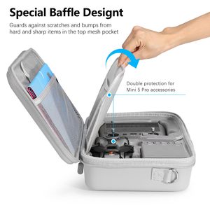 Estuche de Diseño Amazear Baffle para Dron DJI Mini 5 Pro, Bolsa de Transporte Protectora de Cuero PU, Accesorio de Almacenamiento Portátil Seguro - Product Image 5