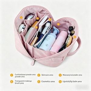 Borsa da Viaggio Morbida e Impermeabile <span class=keywords><strong>per</strong></span> Cosmetici, Grande Pochette con Cerniera <span class=keywords><strong>per</strong></span> Trucchi, Borsa Trapuntata <span class=keywords><strong>per</strong></span> Makeup con Logo Personalizzato - Product Image 4