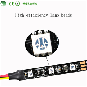 DC12V 5mm Largeur Forme LED Bandes Flexibles, <span class=keywords><strong>48</strong></span> Pcs LED/m <span class=keywords><strong>SMD</strong></span> 5050 RGB LED Bande D'éclairage - Product Image 2