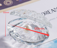 Accessoires de bijouterie en coquillages de cristal de luxe, coquillages de mer à la mode avec perles, décoration de table, artisanat en cristal pour cadeau de la Saint-Valentin