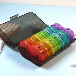 <span class=keywords><strong>Pilulier</strong></span> de voyage 2 fois un jour en plastique 14 compartiments personnalisé Organisateur de pilules Rainboo détachable hebdomadaire <span class=keywords><strong>matin</strong></span> <span class=keywords><strong>soir</strong></span> - Product Image 6