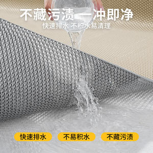 Alfombra de baño rectangular con patrón geométrico antideslizante para ducha y baño - Product Image 5