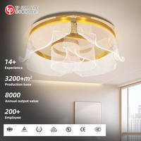 Lampe de plafond design floral postmoderne, luxe doré, chambre à coucher, salon, éclairage créatif pour la décoration intérieure