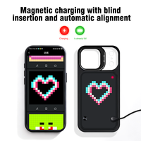 Layar Piksel LED Kontrol Aplikasi RGB IDot Matrix Display DIY Animasi Teks Genggam Casing Ponsel Baru untuk Hadiah Pesta Perjalanan