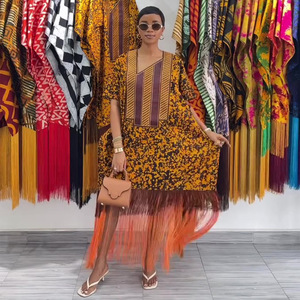 Abito Lungo da Donna con <span class=keywords><strong>Stampa</strong></span> <span class=keywords><strong>Etnica</strong></span> Vintage e Nappe, Nuova Collezione Primavera 2026, per Commercio Transfrontaliero Europa America Africa - Product Image 2