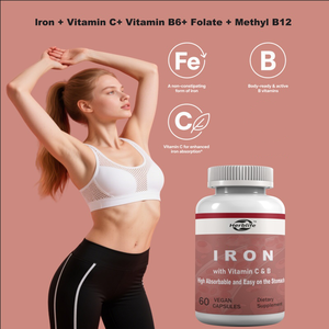 Oem פרטי תוויות ברזל ויטמין c כמוסות גבוהה ספיגה ברזל ספיגה גבוהה עבור אנרגיה - Product Image 5