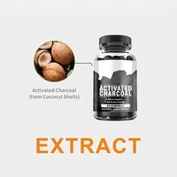 HDK OEM ODM Gommes au charbon actif de coque de noix de coco, soutien détoxifiant, végétalien, sans sucre, pour la santé digestive et orale, supplément de nettoyage intestinal