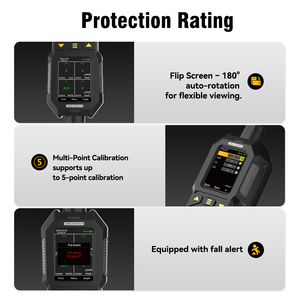 Détecteur multi-<span class=keywords><strong>gaz</strong></span> 4-en-1 BX403 4G GPS à aspiration par pompe (O2, CO, H2S, LEL) avec alarme de chute, écran couleur NFC et protection IP66 - Product Image 5