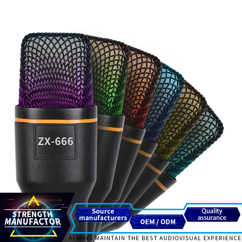 ZX666 USB Recording Microphone Kit: Desktop Vlog Mic with RGB