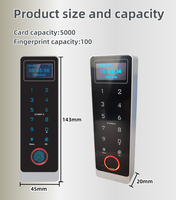 Contrôleur d'accès biométrique intelligent Tuya WiFi 125 kHz avec lecteur d'empreintes digitales RFID, protocole Wiegand, lecture de carte à 3-5 cm