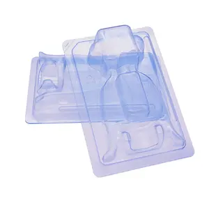 Different Shapes boxes Blue or transparent Clear Plastic Blister Packaging with PETG/PP