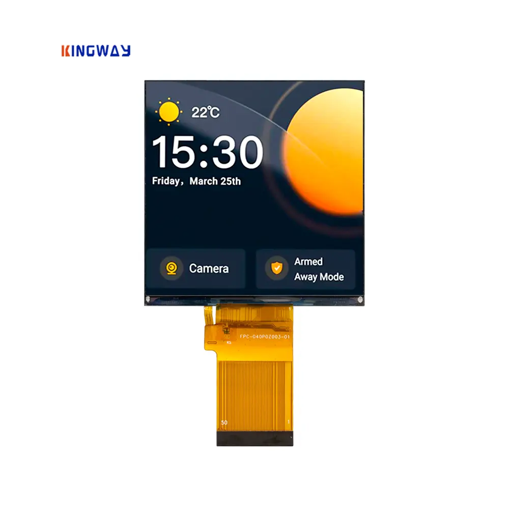 Tela quadrada LCD para Smart Home, painel personalizado MIPI RGB de 3,97 polegadas 480x480 720x720 TFT, interface personalizada com tela quadrada de 4 polegadas