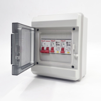 Boîtier de Combinateur Solaire Étanche IP65 Pré-câblé AT6 Voies en ABS, Kit Complet avec MCB SPD, pour Distribution d'Énergie PV AC DC