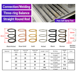 Anneau de reliure métallique pour calendrier de table à feuilles mobiles EWANG – Vente en gros - Product Image 2