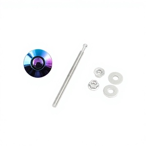 Cerradura de capó Hoso Racing, disco de 32 mm, varilla de 101 mm, aleación de aluminio y acero inoxidable para modificación de automóviles - Product Image 1