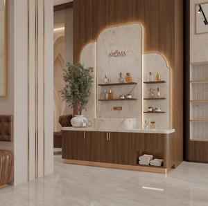 Luxury Perfume Shop Design Modern Beauty Cosmetic Shop Stand Custom Perfume Display Counter - Product Image 4