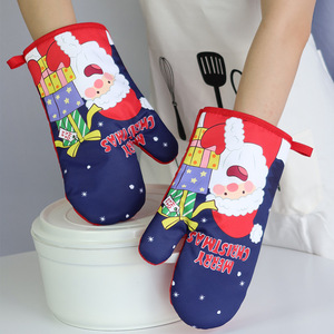 New Product Ideas 2026 Christmasrs Oven Mitts and Potholde Set Christmas Santa Snowman <strong>Pot</strong> <strong>Holders</strong> Heat Resistant Cooking Gloves - Product Image 2