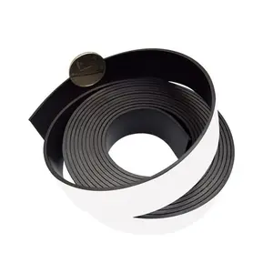 Factory and Customized hot sale Self Adhesive Magnetic Tape Flexible Craft Sticky Magnet Rubber Strip ferrite Magnet for fridge