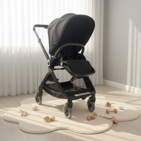 Système de poussette de luxe 3-en-1 avec siège auto pliable, cadre en aluminium haute qualité, chariot pour bébé, 4 roues en PU, charge maximale 15 kg