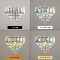 Lustres suspendus LED dimmables de grande taille en cristal, style nordique moderne, pour hôtels, escaliers, mariages et salons