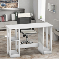 Bureau d'étude extensible pour étudiant avec panneau de refroidissement, table d'ordinateur moderne pour chambre et salon