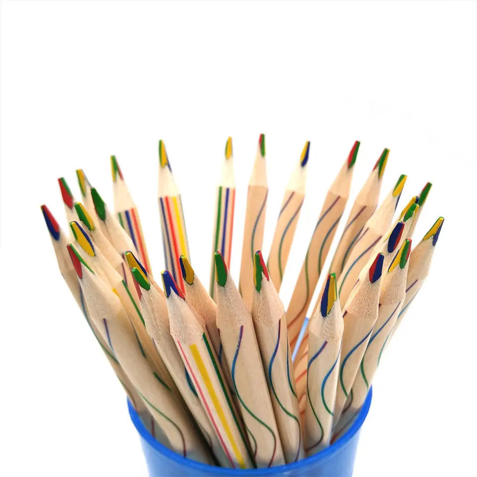 Lápis de cor arco-íris misto 4 cores Lápis colorido