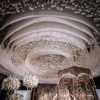 Voilage de plafond en soie de lait ondulé effet nuage pour mariage, toile de fond de fête, décorations de scène, rideau en tissu pour plafond