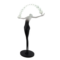 JYLIGHTING Anatomie Lampadaire moderne LED en fibre de verre Corps Sculpture humaine Lampadaire pour salon Villa