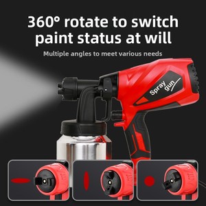 Pistolet pulvérisateur électrique multifonctionnel haute pression AKX-05, sélectionné par l'industrie, avec gobelet de 800 ml/1200 ml, portable <span class=keywords><strong>pour</strong></span> <span class=keywords><strong>peinture</strong></span> domestique - Product Image 3