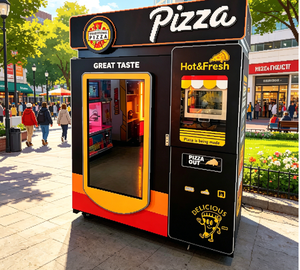 Distributeur automatique intelligent de pizzas robotisé pour l'extérieur, machine à pizzas chaude automatisée, fonctionne avec des pièces de monnaie - Product Image 2
